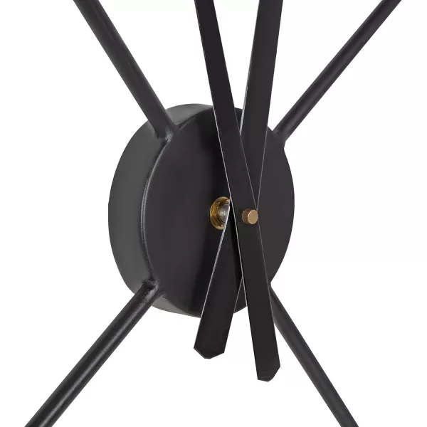 Kate and Laurel Isaac Modern Metal Wall Clock 26quot Black Chic Functional Wall Decor for Home or Office
