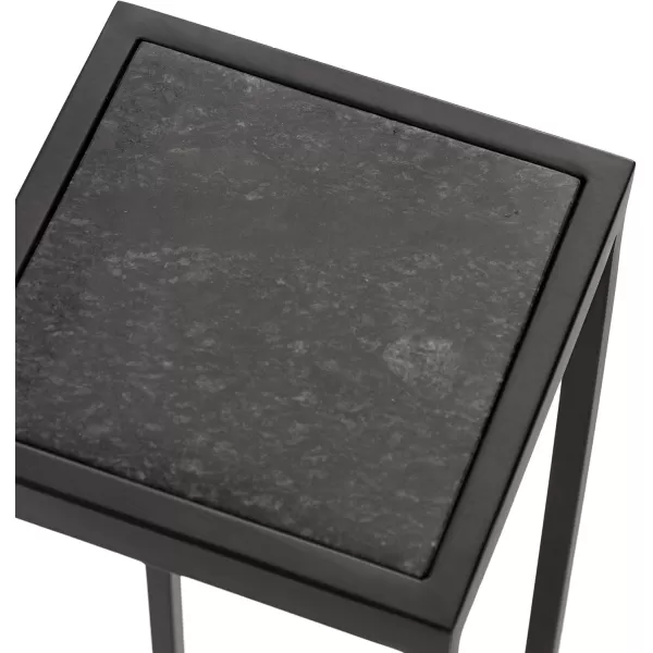 Kate and Laurel Jaspur Square Metal End Table 7x7x21 GoldWhiteBlack