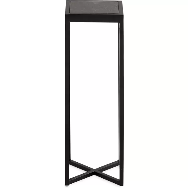 Kate and Laurel Jaspur Square Metal End Table 7x7x21 GoldWhiteBlack