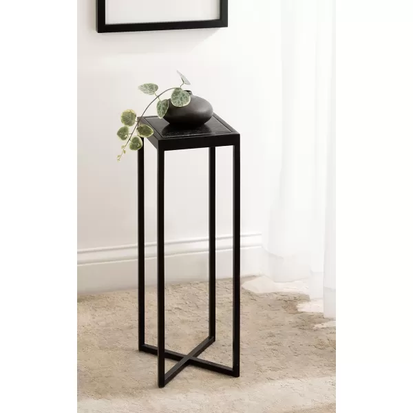 Kate and Laurel Jaspur Square Metal End Table 7x7x21 GoldWhiteBlack