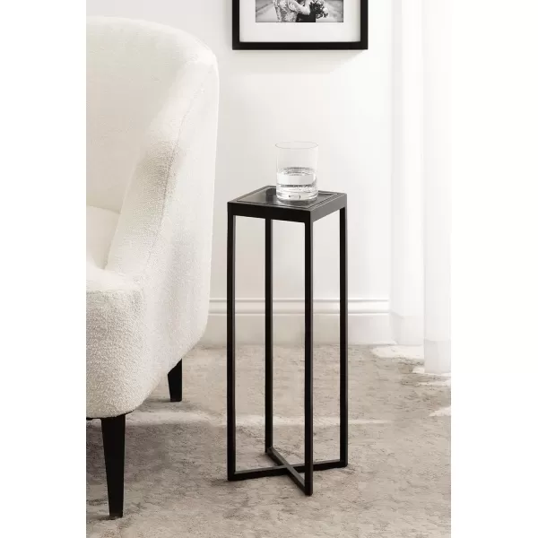 Kate and Laurel Jaspur Square Metal End Table 7x7x21 GoldWhiteBlack
