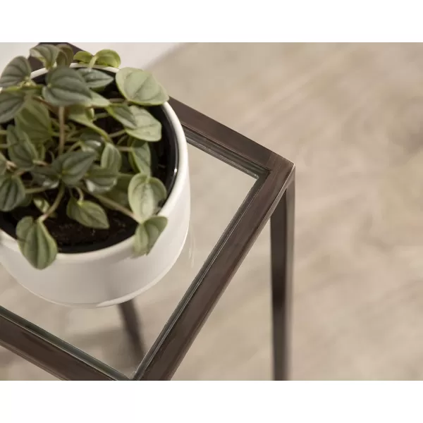 Kate and Laurel Jaspur Square Metal End Table 7x7x21 GoldWhiteBronze