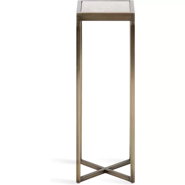 Kate and Laurel Jaspur Square Metal End Table 7x7x21 GoldWhiteGold