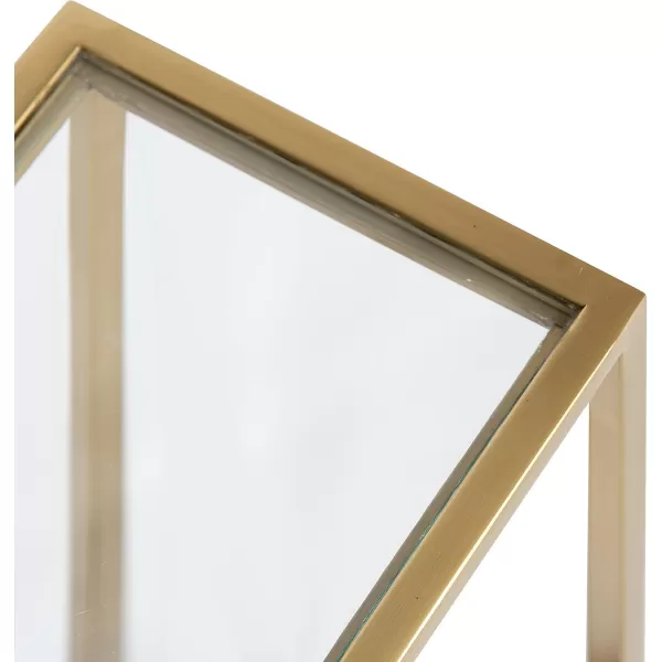 Kate and Laurel Jaspur Square Metal End Table 7x7x21 GoldWhiteGoldClear