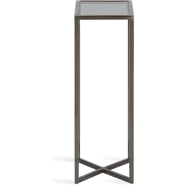 Kate and Laurel Jaspur Square Metal End Table 7x7x21 GoldWhitePewter