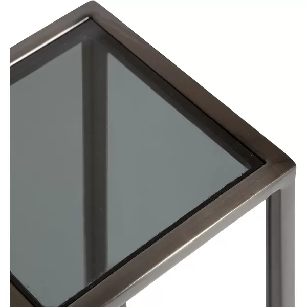 Kate and Laurel Jaspur Square Metal End Table 7x7x21 GoldWhitePewter