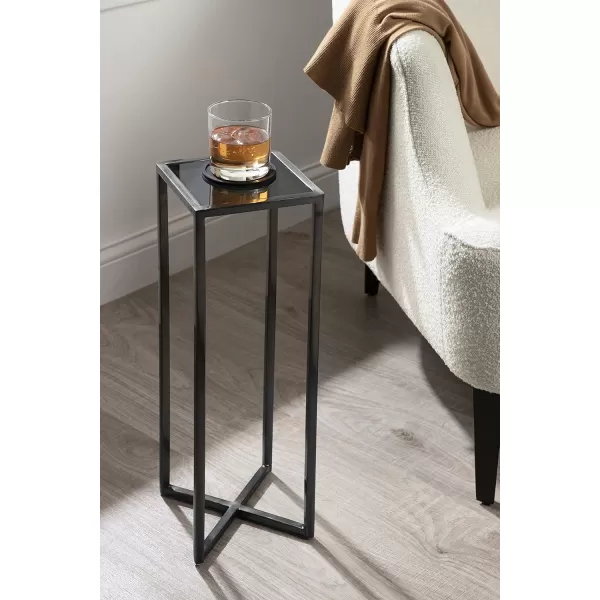 Kate and Laurel Jaspur Square Metal End Table 7x7x21 GoldWhitePewter