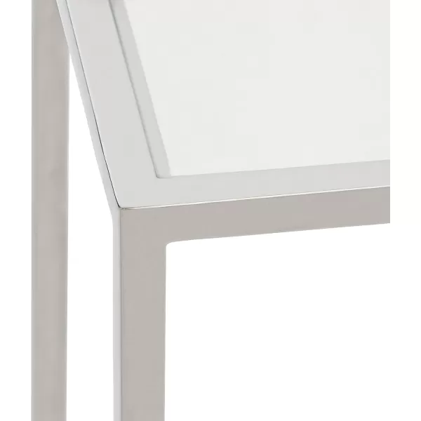 Kate and Laurel Jaspur Square Metal End Table 7x7x21 GoldWhiteSilver
