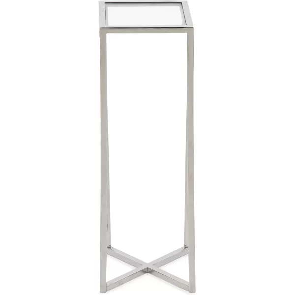 Kate and Laurel Jaspur Square Metal End Table 7x7x21 GoldWhiteSilver