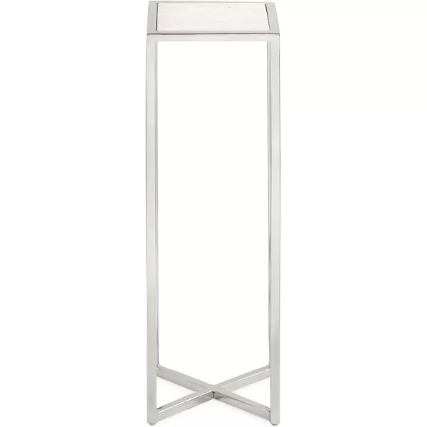 Kate and Laurel Jaspur Square Metal End Table 7x7x21 GoldWhiteSilverWhite