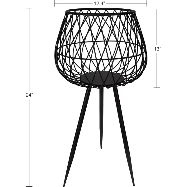 Kate and Laurel Jodette Modern Planter 13 x 13 x 24 Decorative Boho Freestanding Indoor Plant Stand