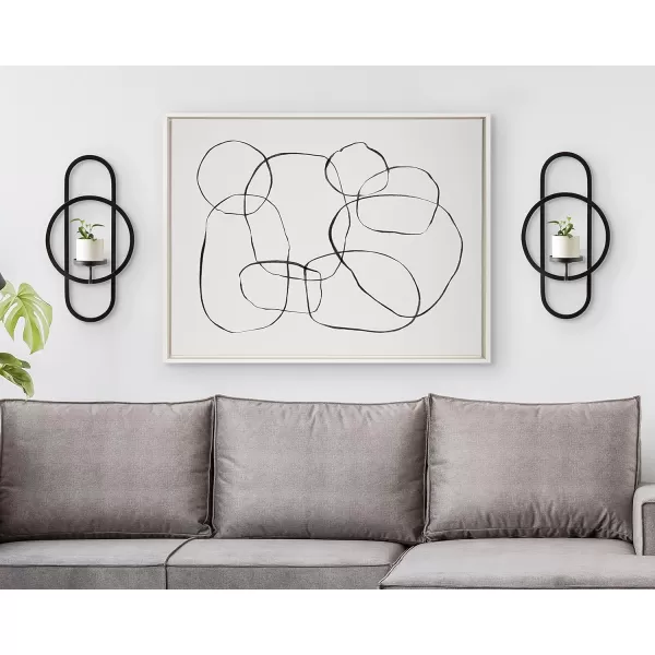 Kate and Laurel Jonas Metal Wall Sconce 10 x 5 x 19 Black Sleek Modern Iron Wall Sconce for Lighting and Decor