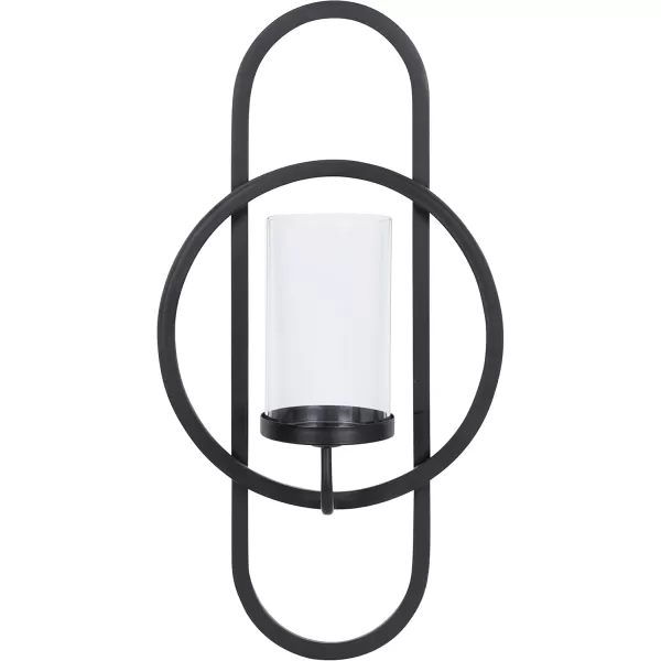 Kate and Laurel Jonas Metal Wall Sconce 10 x 5 x 19 Black Sleek Modern Iron Wall Sconce for Lighting and Decor