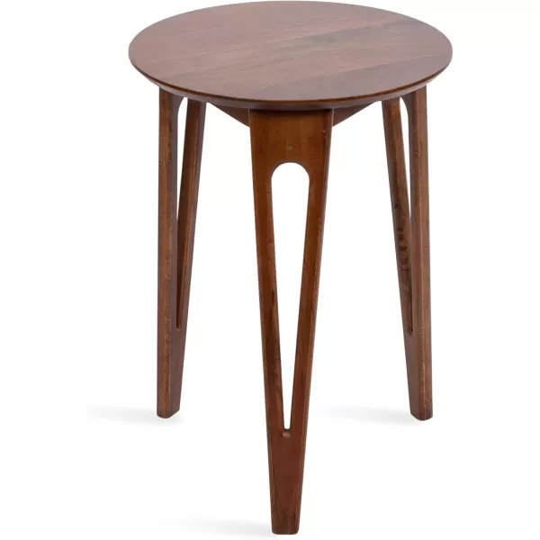 Kate and Laurel Kershaw Living Room Round Side Table with Tapered Hairpin Legs for Use as Bedroom Nightstand 16x16x22 Walnut BrownWalnut Brown