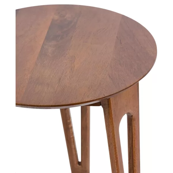 Kate and Laurel Kershaw Living Room Round Side Table with Tapered Hairpin Legs for Use as Bedroom Nightstand 16x16x22 Walnut BrownWalnut Brown