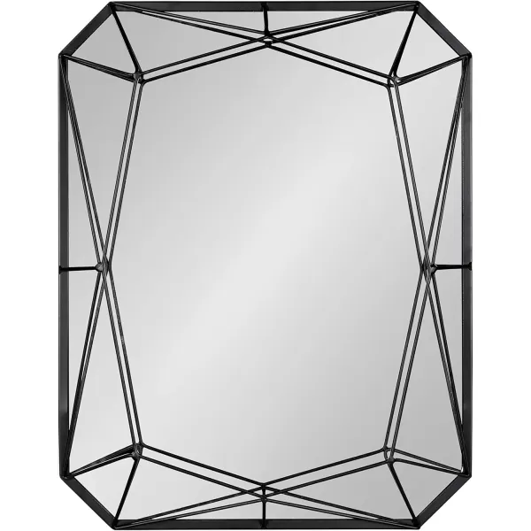 Kate and Laurel Keyleigh Modern Glam Geometric Shaped Metal Accent Wall Mirror GoldBlack