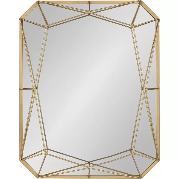 Kate and Laurel Keyleigh Modern Glam Geometric Shaped Metal Accent Wall Mirror GoldGold