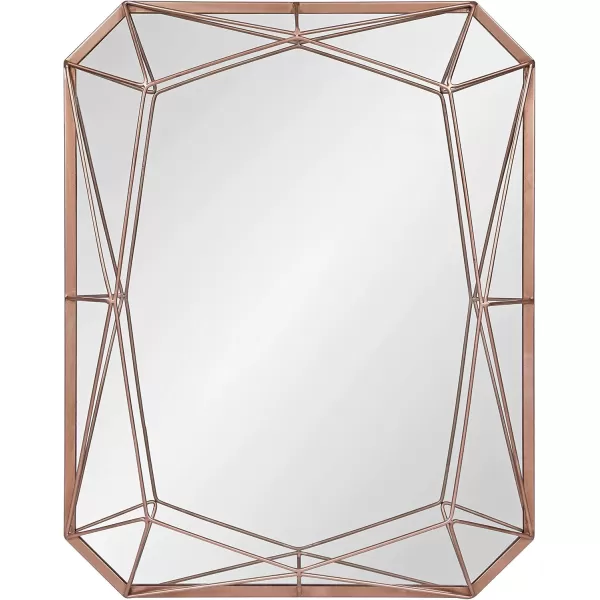 Kate and Laurel Keyleigh Modern Glam Geometric Shaped Metal Accent Wall Mirror GoldRose Gold