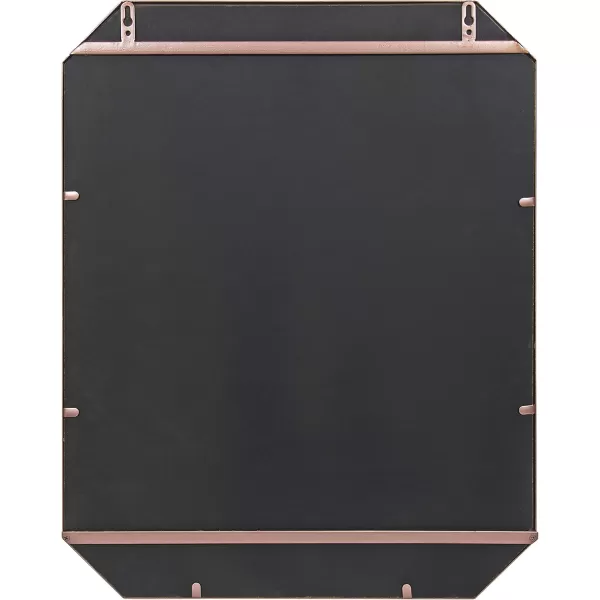 Kate and Laurel Keyleigh Modern Glam Geometric Shaped Metal Accent Wall Mirror GoldRose Gold