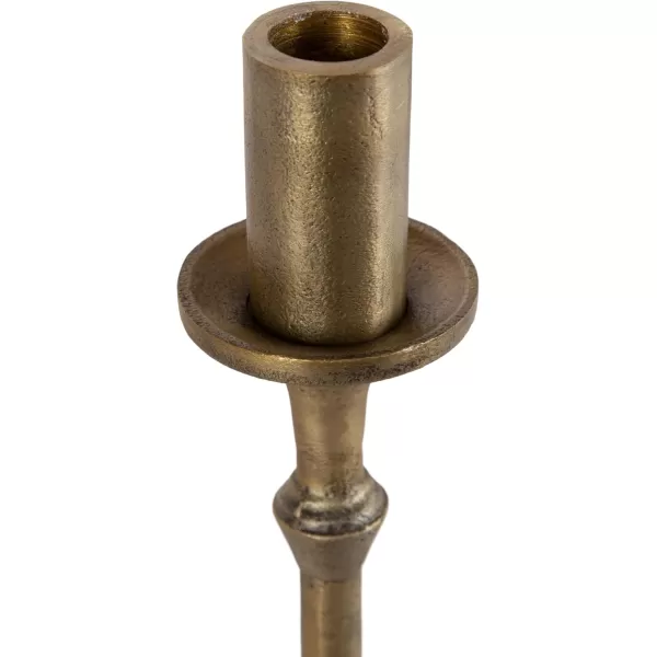 Kate and Laurel Lahari Vintage ThreePiece Taper Candle Holder Set Set of 3 Black Cast Aluminum Metal Candlestick Holders for Dining Table or Fireplace Mantel DisplayGold
