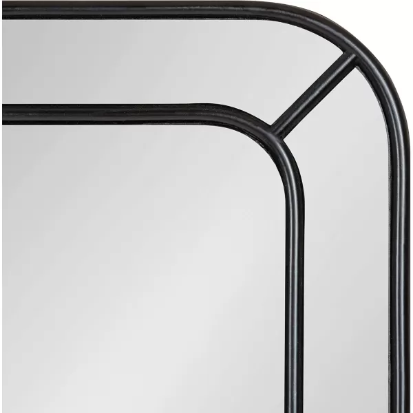 Kate and Laurel Lamson Transitional Framed Wall Mirror 20 x 30 Gold Sophisticated Glam Wall DecorBlack
