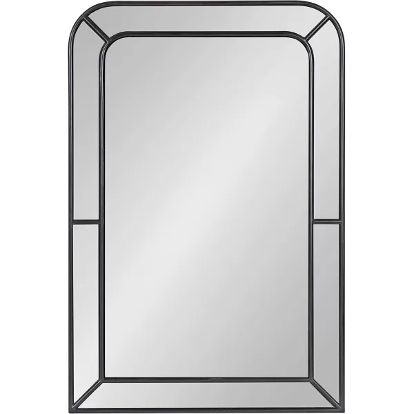 Kate and Laurel Lamson Transitional Framed Wall Mirror 20 x 30 Gold Sophisticated Glam Wall DecorBlack