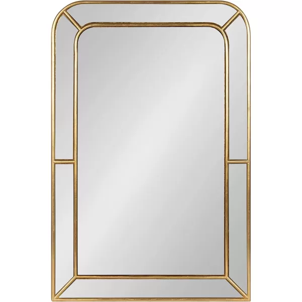 Kate and Laurel Lamson Transitional Framed Wall Mirror 20 x 30 Gold Sophisticated Glam Wall DecorGold