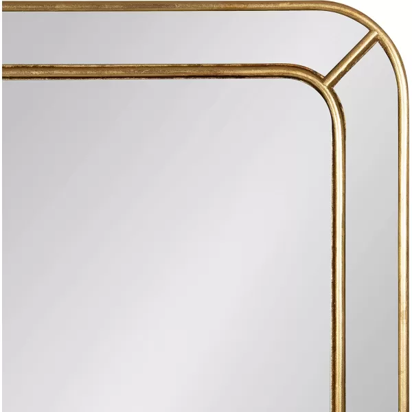 Kate and Laurel Lamson Transitional Framed Wall Mirror 20 x 30 Gold Sophisticated Glam Wall DecorGold