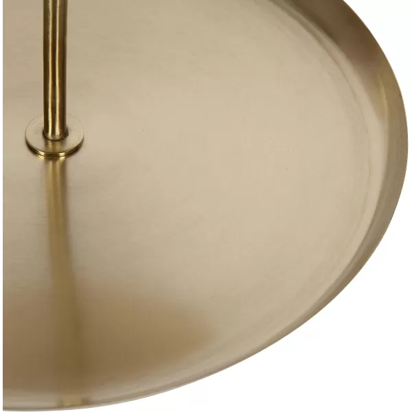 Kate and Laurel Laranya Tiered Round Decorative Tray 12x12x15 WhiteGoldBlackGold