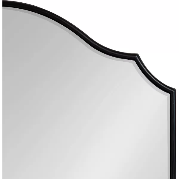 Kate and Laurel Leanna Glam Horizontal Wall Mirror 275 x 315 Gold Sophisticated Large Mirror for WallBlack