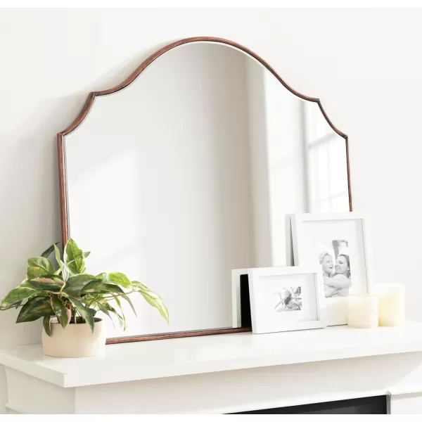 Kate and Laurel Leanna Glam Horizontal Wall Mirror 275 x 315 Gold Sophisticated Large Mirror for WallBronze