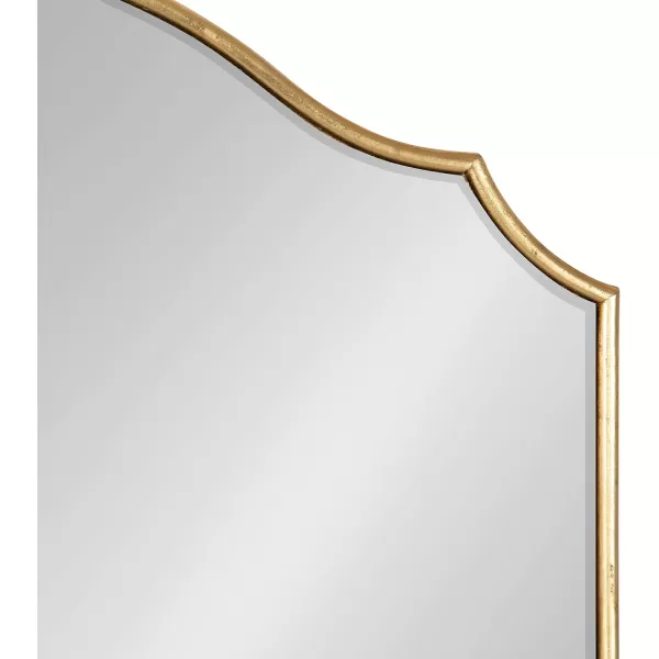 Kate and Laurel Leanna Glam Horizontal Wall Mirror 275 x 315 Gold Sophisticated Large Mirror for WallGold