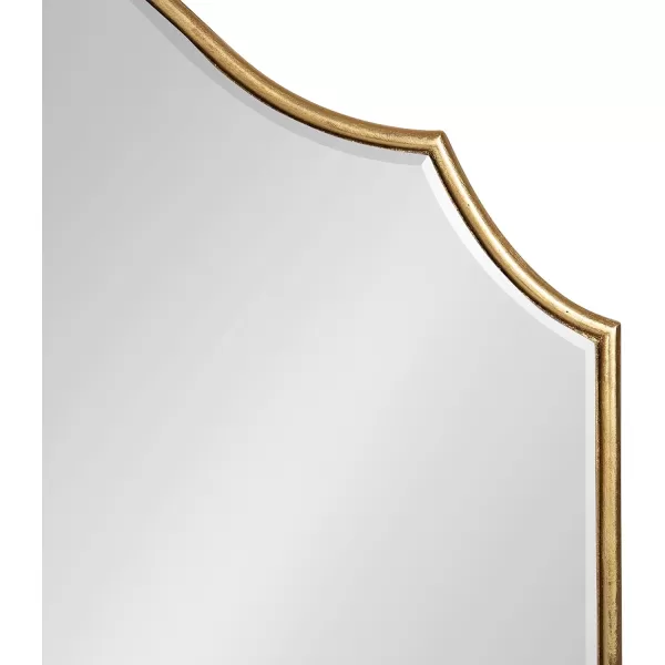 Kate and Laurel Leanna Glam Horizontal Wall Mirror 275 x 315 Gold Sophisticated Large Mirror for WallGold