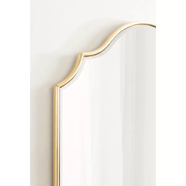 Kate and Laurel Leanna Glam Horizontal Wall Mirror 275 x 315 Gold Sophisticated Large Mirror for WallGold