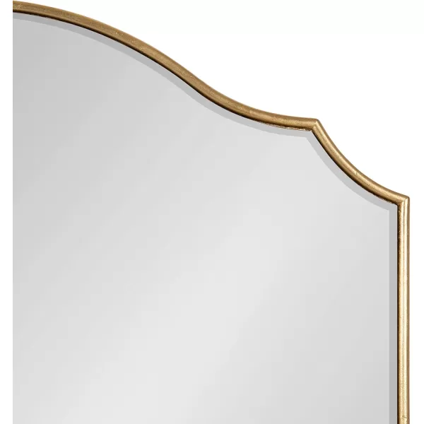 Kate and Laurel Leanna Glam Horizontal Wall Mirror 275 x 315 Gold Sophisticated Large Mirror for WallGold