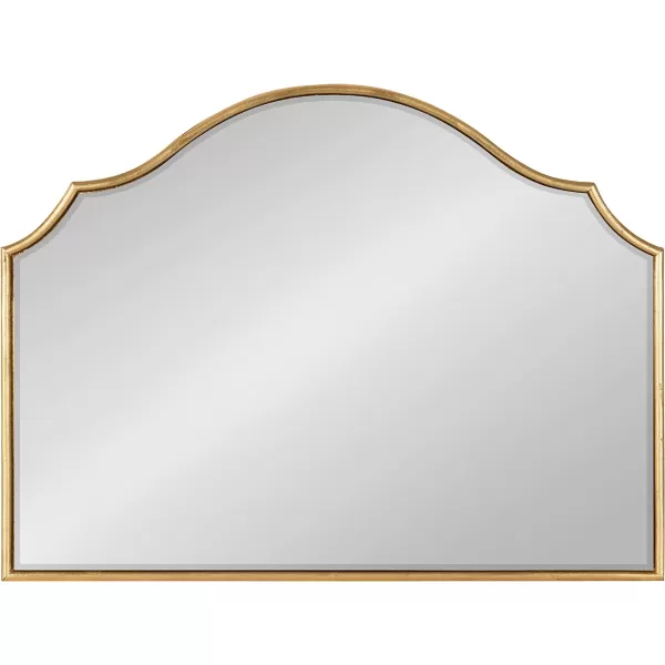 Kate and Laurel Leanna Glam Horizontal Wall Mirror 275 x 315 Gold Sophisticated Large Mirror for WallGold