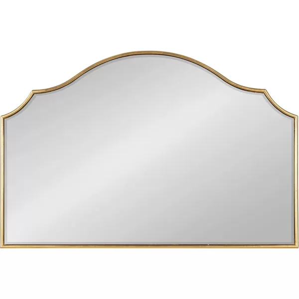 Kate and Laurel Leanna Glam Horizontal Wall Mirror 275 x 315 Gold Sophisticated Large Mirror for WallGold