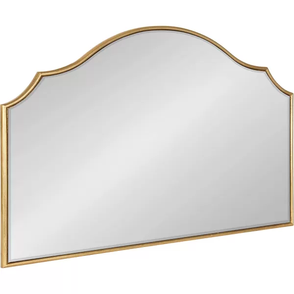 Kate and Laurel Leanna Glam Horizontal Wall Mirror 275 x 315 Gold Sophisticated Large Mirror for WallGold