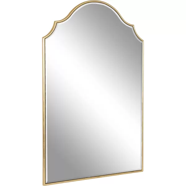 Kate and Laurel Leanna Glam Horizontal Wall Mirror 275 x 315 Gold Sophisticated Large Mirror for WallGold