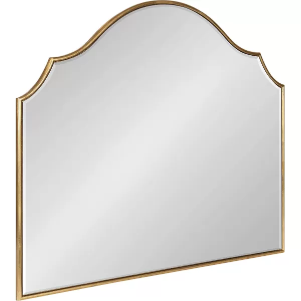 Kate and Laurel Leanna Glam Horizontal Wall Mirror 275 x 315 Gold Sophisticated Large Mirror for WallGold