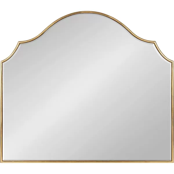 Kate and Laurel Leanna Glam Horizontal Wall Mirror 275 x 315 Gold Sophisticated Large Mirror for WallGold