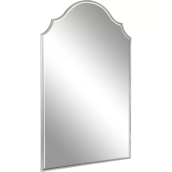 Kate and Laurel Leanna Glam Horizontal Wall Mirror 275 x 315 Gold Sophisticated Large Mirror for WallSilver