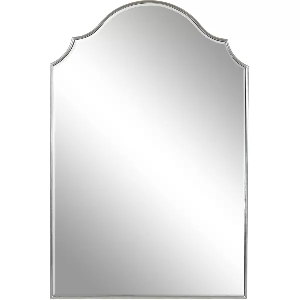 Kate and Laurel Leanna Glam Horizontal Wall Mirror 275 x 315 Gold Sophisticated Large Mirror for WallSilver