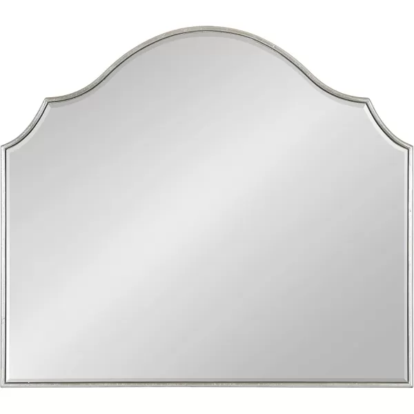 Kate and Laurel Leanna Glam Horizontal Wall Mirror 275 x 315 Gold Sophisticated Large Mirror for WallSilver