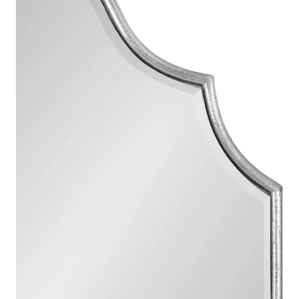 Kate and Laurel Leanna Glam Horizontal Wall Mirror 275 x 315 Gold Sophisticated Large Mirror for WallSilver