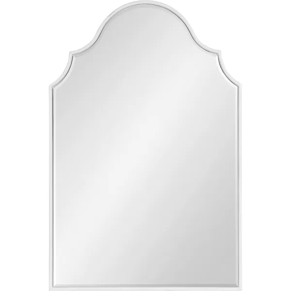 Kate and Laurel Leanna Glam Horizontal Wall Mirror 275 x 315 Gold Sophisticated Large Mirror for WallWhite