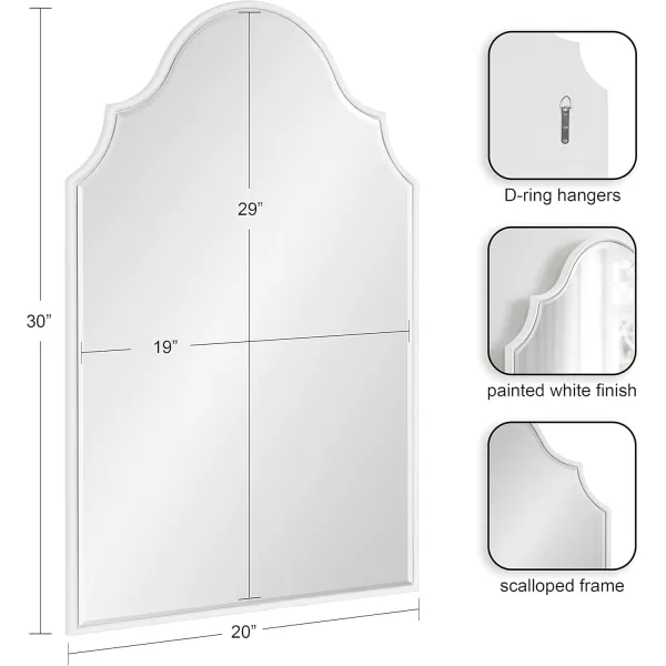 Kate and Laurel Leanna Glam Horizontal Wall Mirror 275 x 315 Gold Sophisticated Large Mirror for WallWhite