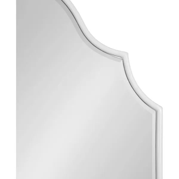 Kate and Laurel Leanna Glam Horizontal Wall Mirror 275 x 315 Gold Sophisticated Large Mirror for WallWhite