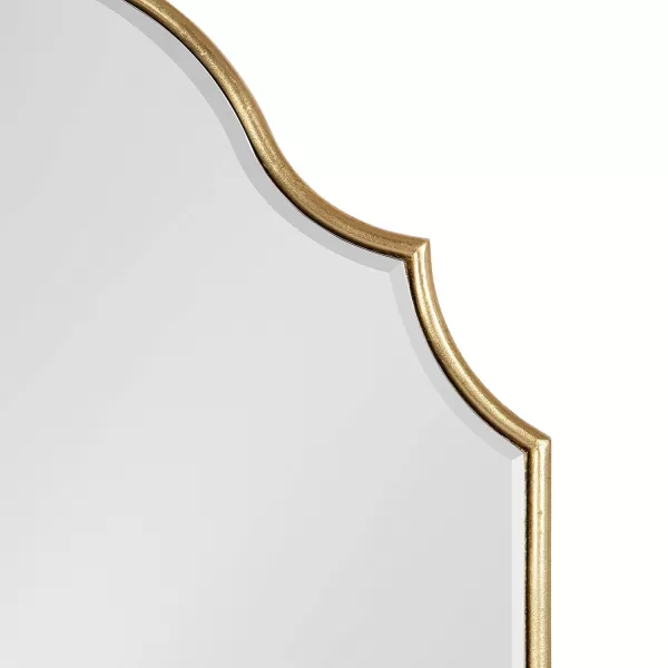 Kate and Laurel Leanna Modern Arched Wall Mirror 20 x 30 Gold Glamorous Decorative Mirror for Wall