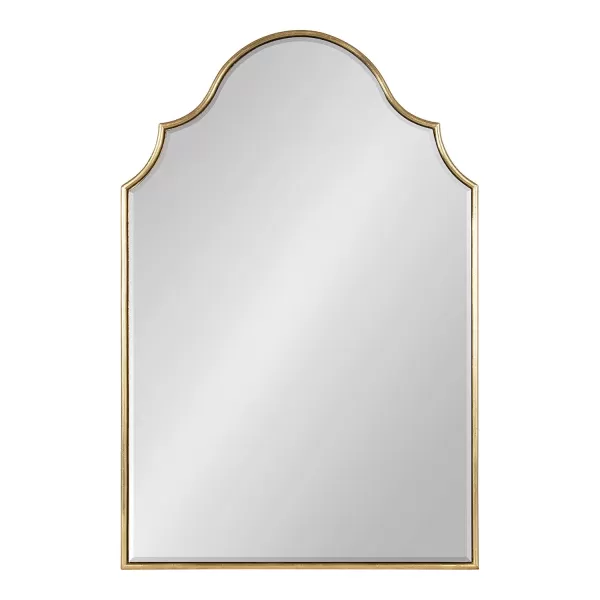 Kate and Laurel Leanna Modern Arched Wall Mirror 20 x 30 Gold Glamorous Decorative Mirror for Wall